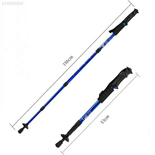 Para teleskopowych kijków trekkingowych Antishock Nordic Walking - regulowany rozmiar od 50 do 110 cm