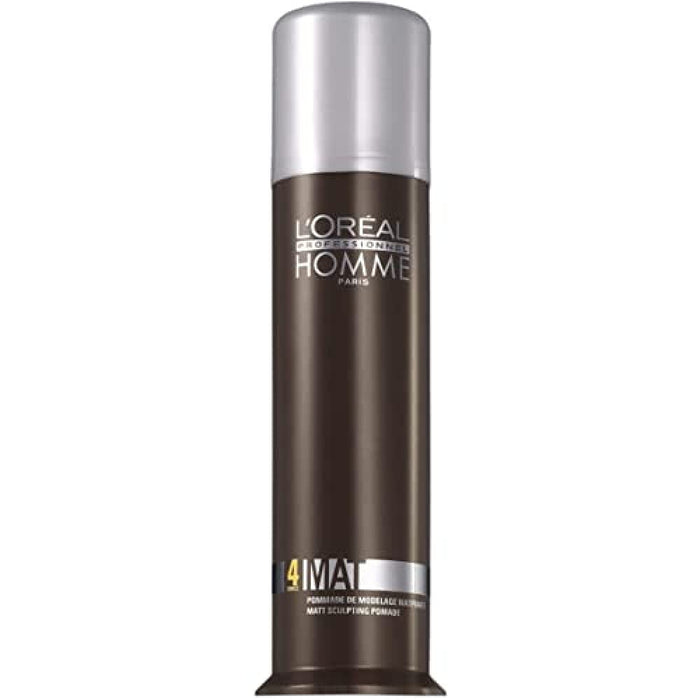 L'Oréal Professionnel Paris Homme Mat, pasta do modelowania z długotrwałym efektem matowym, do modelowania pasemek, 80 ml