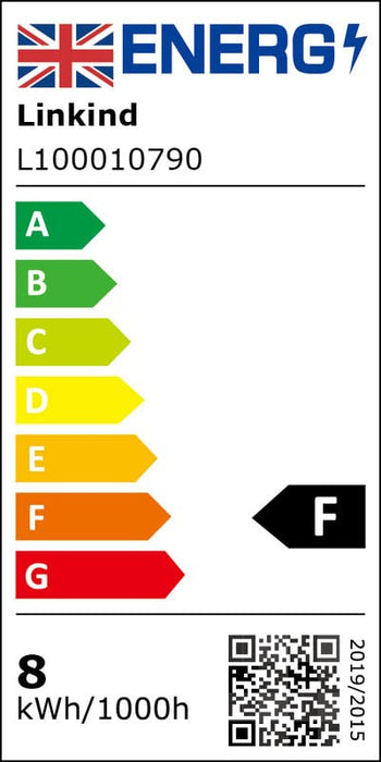Linkind 8,2 W żarówka LED, zamiennik żarówki 60 W, E27 2700 K, ciepła biel, 806 lm kąt świecenia 200°, ErP, certyfikat CE, opakowanie 6 sztuk