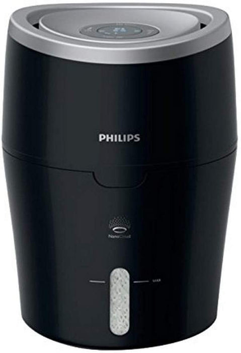 Philips HU4813 10 nawilżacz powietrza do 44 m², higieniczna technologia NanoCloud, cichy tryb nocny, tryb automatyczny, kolor czarny