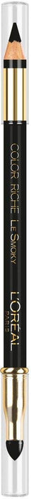 L'Oréal Paris Color Riche Le Smoky Kredka do oczu, podkreśla kontur oka, 201 Black Velour, 1,2 g
