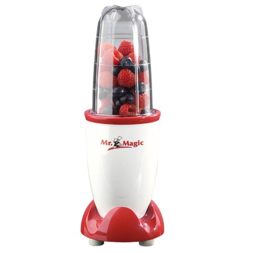 GOURMETmaxx Mr. Magic Smoothie Maker z pokrywką utrzymującą świeżość | mikser stojący z 8 funkcjami, z funkcją to-go z pokrywką utrzymującą świeżość [250 W]
