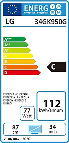 LG 34GK950G monitor gamingowy o przekątnej 86,36 cm (34"), UltraGear ™ Curved 21:9 UltraWide™ QHD IPS, 120 Hz, DCI-P3 98%, DAS Mode), czarny