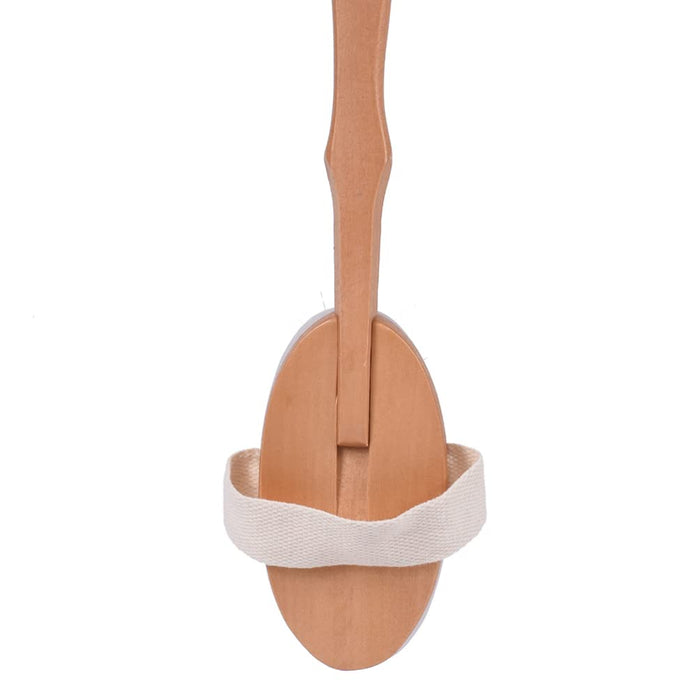 HEALLILY Szczotka Do Kąpieli Z Drewnianą Długą Rękojeść Dwustronna Szczotka Prysznicowa Powrót Płuczka Skóry Exfoliator Szczotka Sucha Skóra Szczotkowanie Do Domu Kobiety Mężczyźni