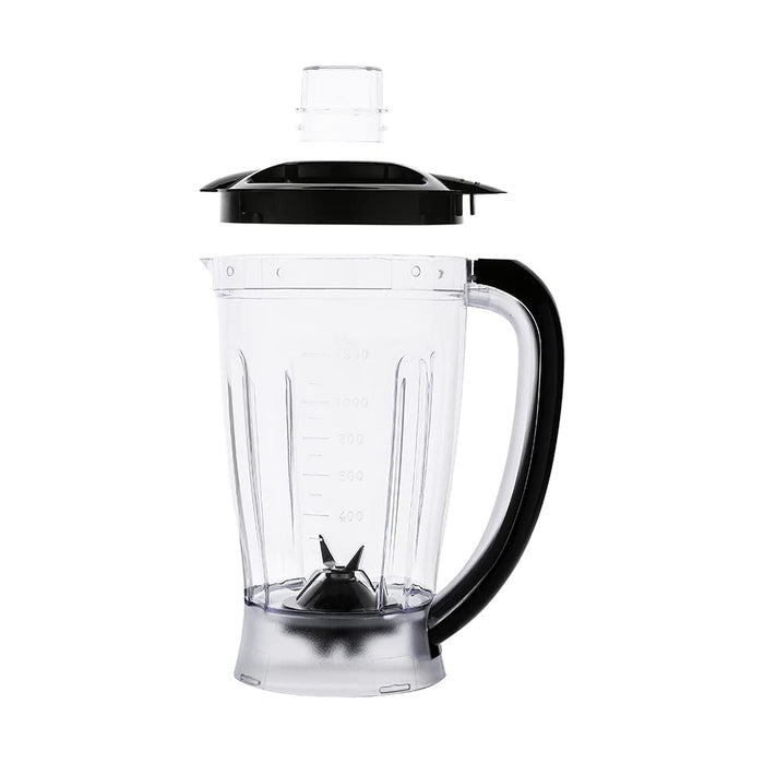 Daewoo DKB350BK - Blender - Blendery kielichowe - Mikser - 1,25 Litra - Ostrza ze stali nierdzewnej - Smoothie maker - 2 prędkości - 5 cm Lejek do napełniania - Podziałka - Można myć w zmywarce - Czarny