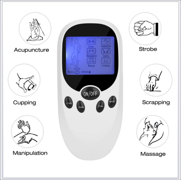 GUBAOPQLA TENS MACTER MASICE STimulator do Bólu Odciążenie TENS Jednostka 6 Tryby Masager Body Cyfrowy terapia akupunktury urządzenie Elektryczne stymulowanie mięśni pulsu Ból Ból