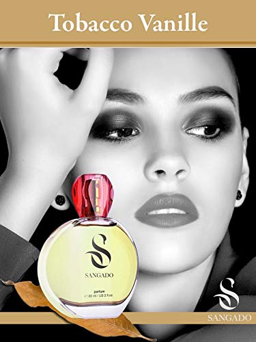 SANGADO Tobacco and Vanilla Perfume for Women, 8-10 hours long-Lasting, Luxury smelling, Oriental Spicy, Fine French Essences, Extra-Concentrated (Parfum), Refined, Ideal Gift for Women, 60 ml