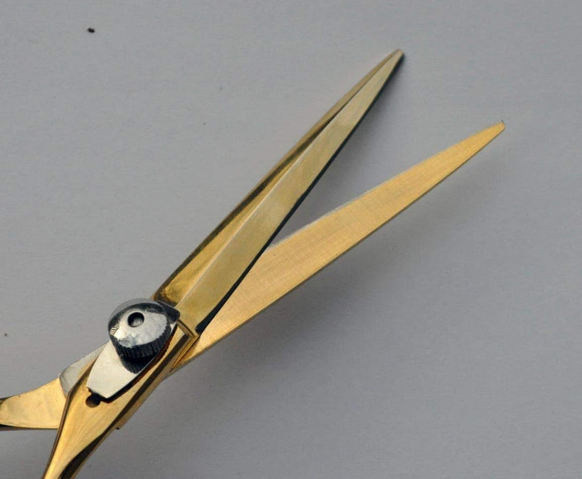 Nożyczki do strzyżenia włosów, nożyczki fryzjerskie złote E143