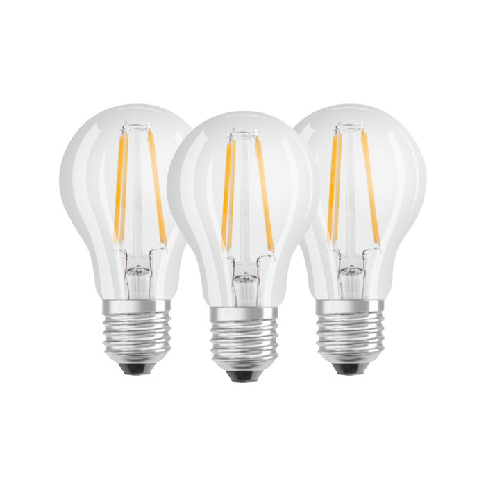 OSRAM Lampa LED | Trzonek: E27 | Ciepły biały | 2700 K | 7 W | przezroczysta | LED BASE CLASSIC A [Klasa efektywności energetycznej A++]