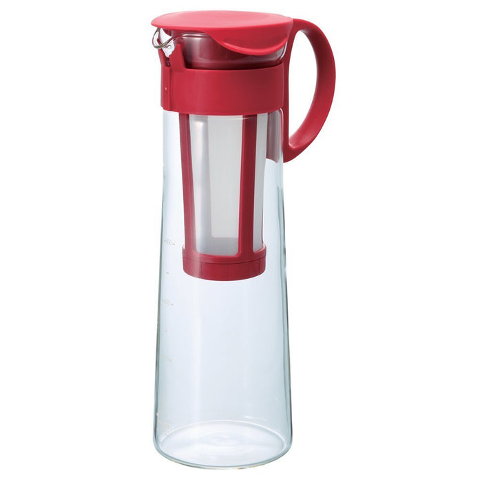 Hario Mizudashi Cold Brew Coffee Pot dzbanek do herbaty, szkło, czerwony, 1000 ml
