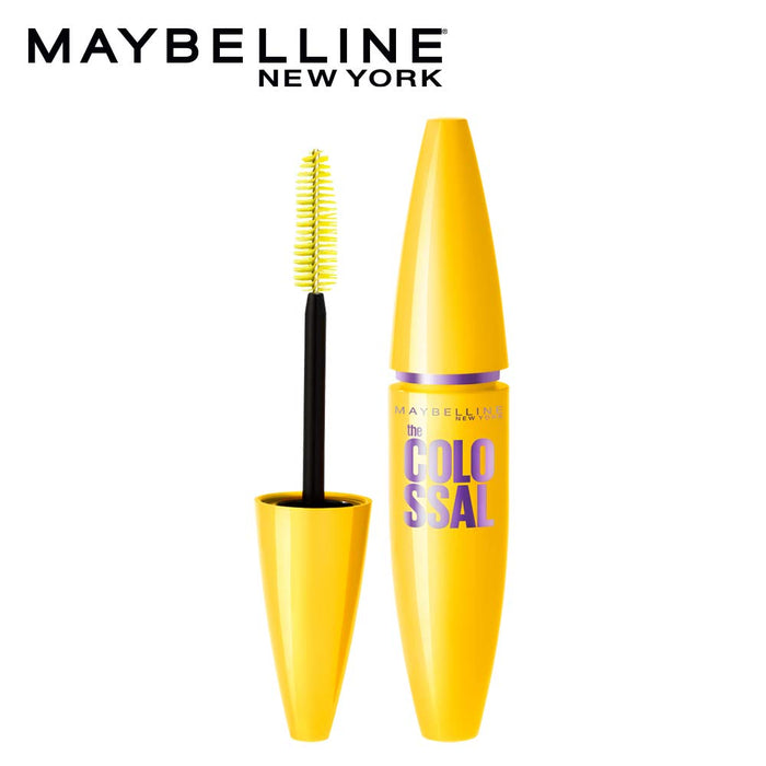 Maybelline New York The Colossal tusz do rzęs pogrubiający, maskara nadająca wyjątkową objętość, lekka formuła bez grudek, 01 Glam Black, 10,7 ml