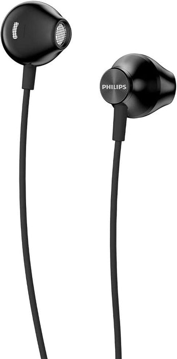 Philips Słuchawki douszne UE100BK/00 z ulepszoną mocą basową (przetworniki neodymowe 14,2 mm, ergonomiczne wzornictwo, kabel 1 m), czarne – model 2020/2021
