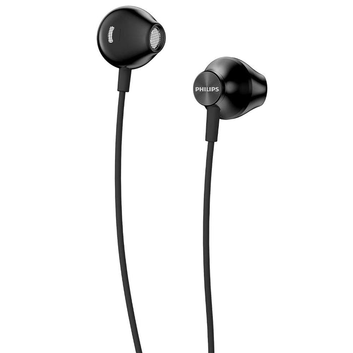 Philips Słuchawki douszne UE100BK/00 z ulepszoną mocą basową (przetworniki neodymowe 14,2 mm, ergonomiczne wzornictwo, kabel 1 m), czarne – model 2020/2021