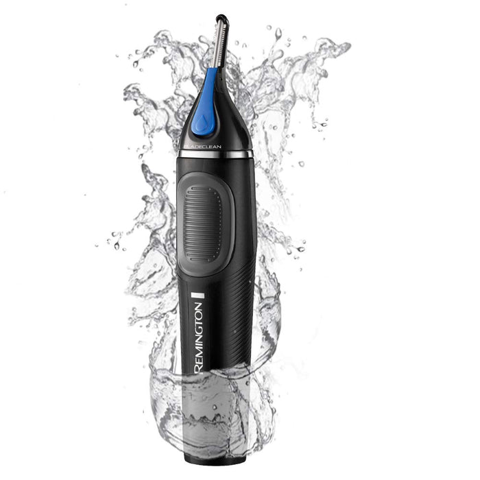 Remington trymer do nosa, uszu i brwi, stalowe ostrza Advanced Steel, trymer liniowy, na baterie 1x AAA, możliwośc mycia pod bieżącą wodą, czarny, Hygiene Clipper Lithium NanoSeries NE3870