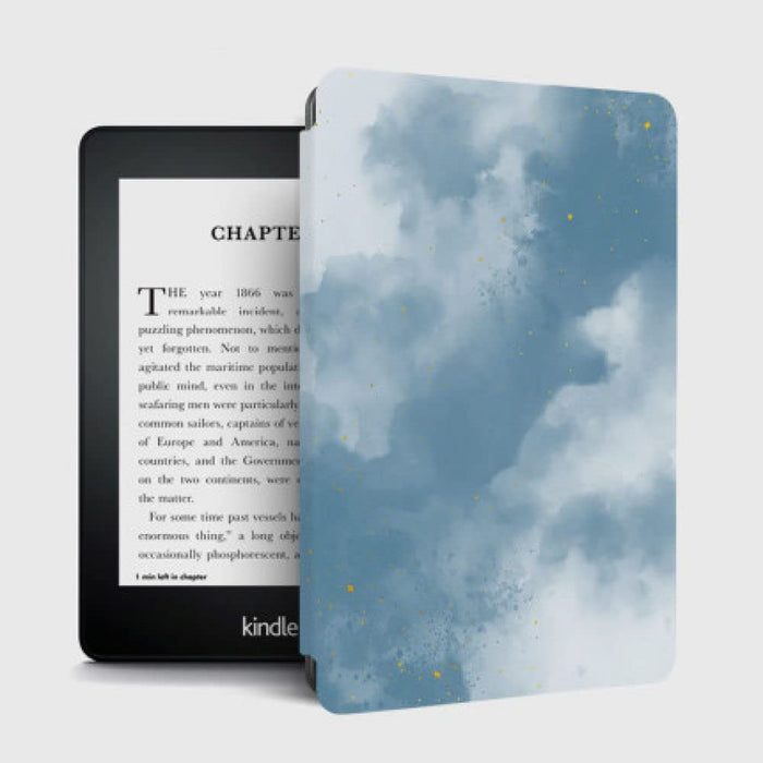 Etui Slimshell do 6-calowego Kindle Paperwhite 10. generacji z 2018 r., pokrowce ze skóry PU do czytnika e-booków Kindle Paperwhite, akcesoria - niebieskie niebo