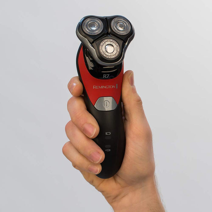 Remington golarka męska elektryczna, rotacyjna, golarka na mokro i na sucho, bateria litowa, precyzyjny trymer, torba do przechowywania, Ultimate R7 XR1530
