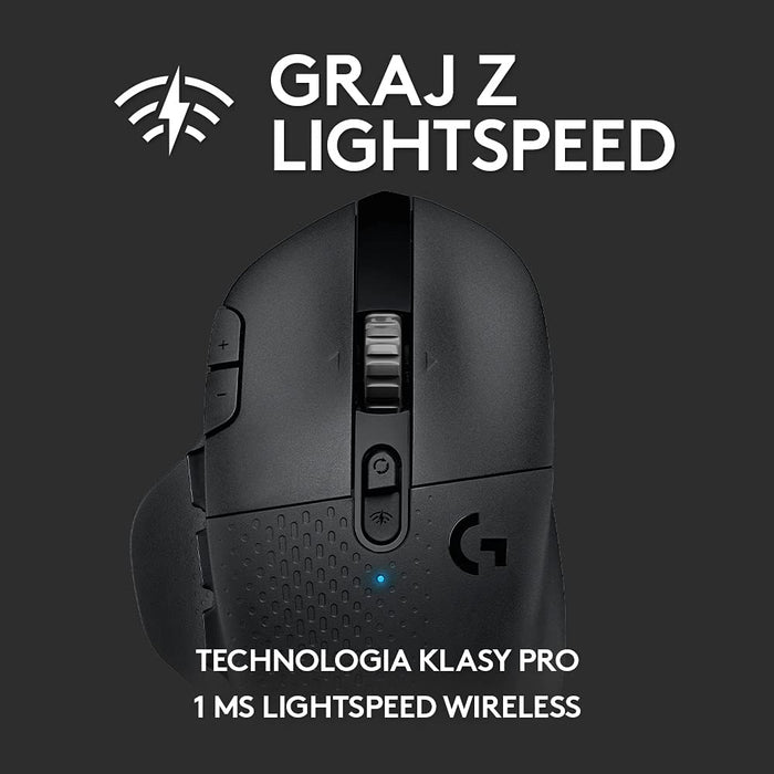 Logitech G604 Lightspeed Wireless Gaming Mouse, Mysz Do Grania, Technologia Lightspeed, Bezprzewodowa, Pc/Mac - Czarny,910-005649