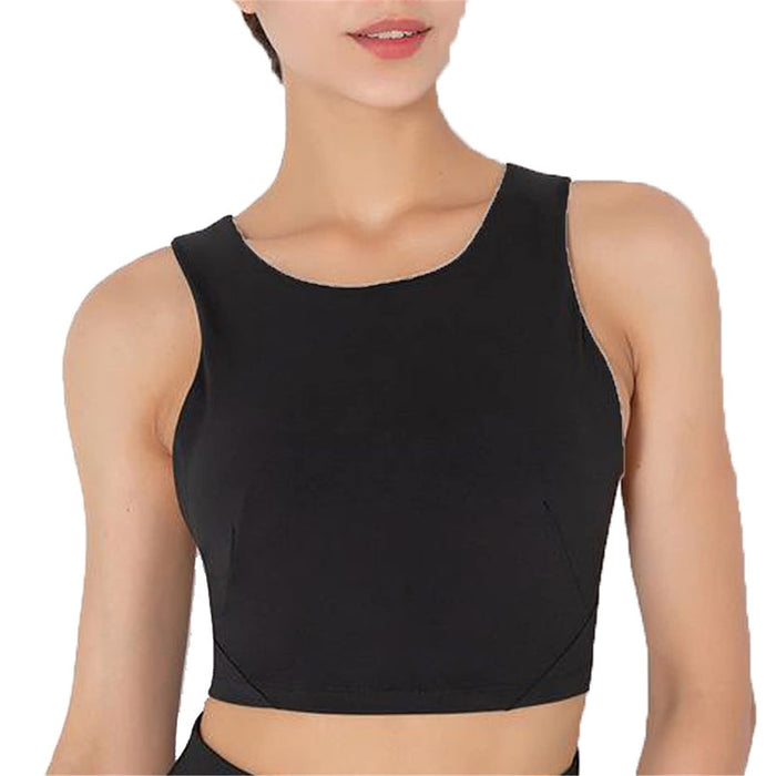 Damski biustonosz sportowy joga top, Damskie Sexy Cross Back Hollow Out Padded Wirefree Biustonosz Biustonosz Moda Oddychające Tank uprawy jogi Topy do ćwiczeń fitness top do jogi fitnessu treningu wy