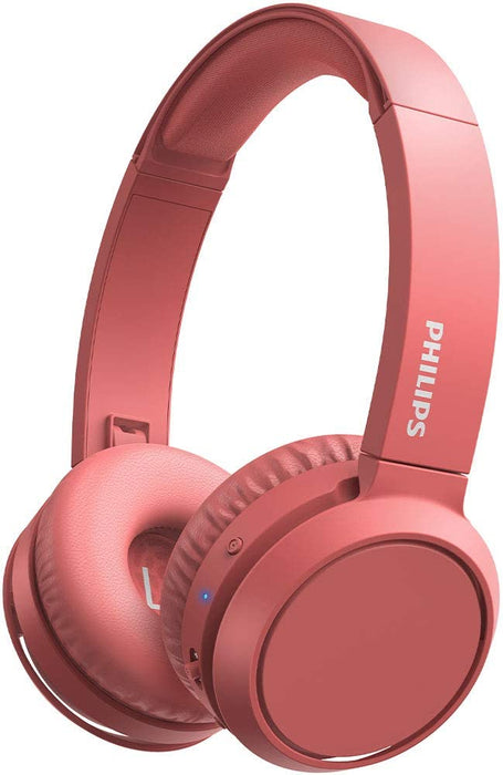 Philips On Ear H4205RD/00 słuchawki z przyciskiem Bass Boost (Bluetooth, czas odtwarzania 29 godzin, funkcja szybkiego ładowania, izolacja hałasu, składana), kolor czerwony matowy – model 2020/2021