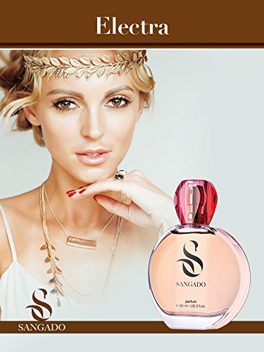 SANGADO Electra Perfume for Women, 8-10 hours long-Lasting, Luxury smelling, Oriental Floral, Fine French Essences, Extra-Concentrated (Parfum), Sensual, Refined, Ideal Gift for Women, 60 ml Spray