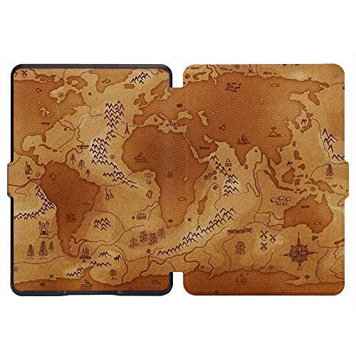 Huasiru Painting Case for Kindle Paperwhite, Map - fits All Paperwhite Generations Prior to 2018 (Will not fit All-New Paperwhite 10th Generation)