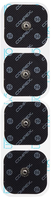 Compex Samoprzylepne elektrody uniseks Easysnap ze złączami zatrzaskowymi, niebieskie, 50 x 50 mm