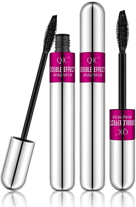 Lash Cosmetics Vibely Tusz do rzęs, Podwójnie zakończony 4D Silk Fibre Lash Tusz do rzęs, 2 w 1 Thrive Mascara dla naturalnego efektu wydłużenia i pogrubienia Wodoodporny (Czerwona rurka)