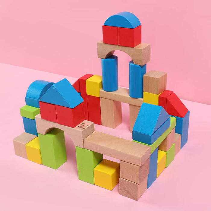 Hape E0409 zestaw drewnianych klocków budowlanych - klon
