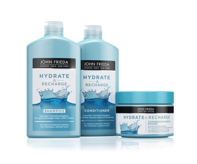 John Frieda Hydrate & Recharge - Szampon - Działa głęboko, 1 opakowanie (1 x 250 ml)