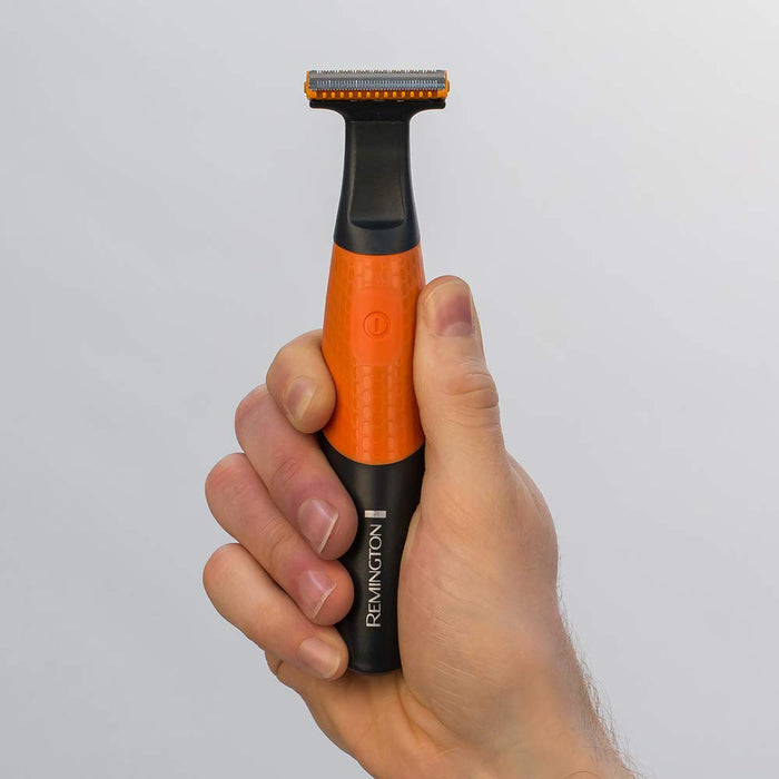 Remington trymer do brody, 3 nakładki 1-4mm, golenie na sucho i mokro, do 40 min. pracy bezprzewodowej, ładowanie USB, czarny/pomarańczowy, Durablade MB010