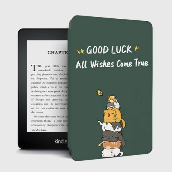 Etui na 6,8-calowy Kindle Paperwhite 11. generacji 2021 - lekka okładka premium z automatycznym budzeniem/uśpieniem dla Amazon Kindle Paperwhite 2021 podpis - koty ułożone w stos