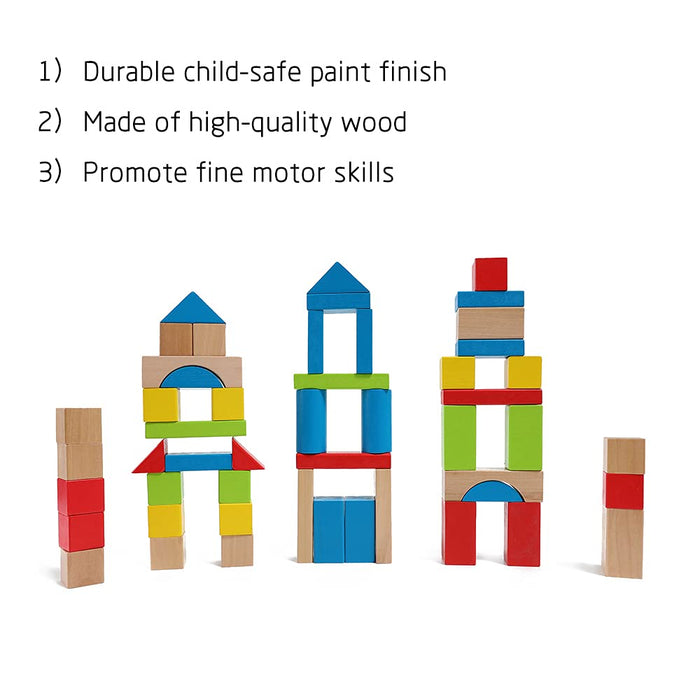 Hape E0409 zestaw drewnianych klocków budowlanych - klon