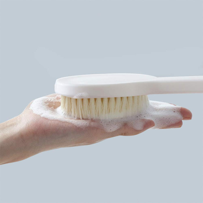 Ithyes Szczotka do ciała na sucho szczotka do kąpieli pod prysznic długi uchwyt delikatny peeling do skóry pleców peeling poprawia krążenie krwi leczenie cellulitem
