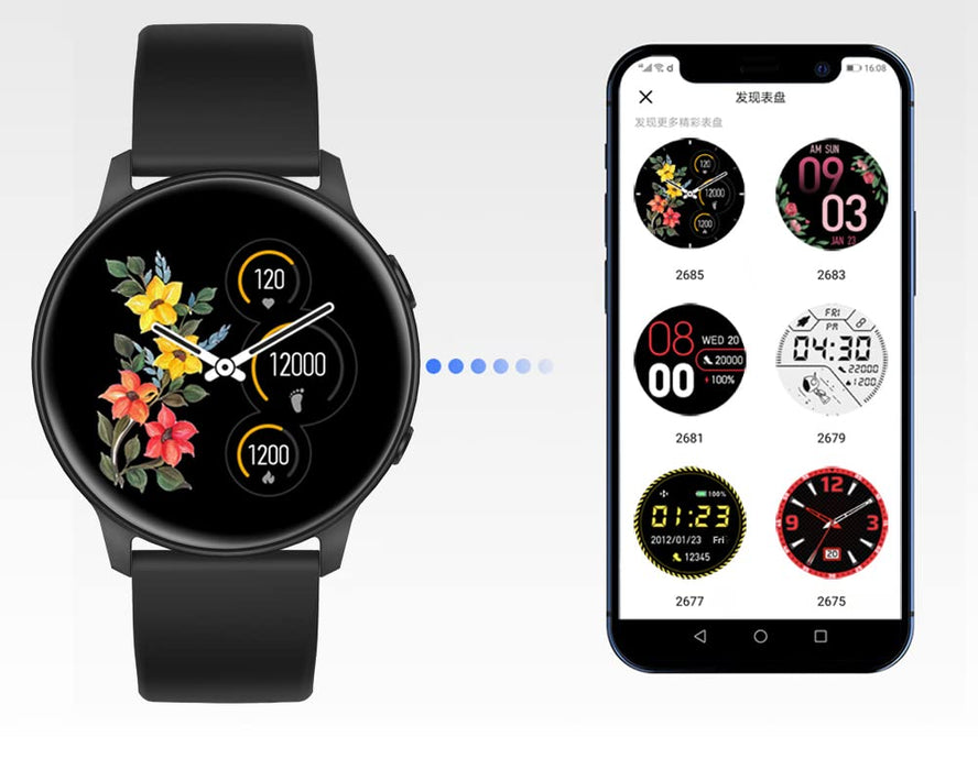 Wodoszczelny tracker fitness, kompatybilny z systemem Android i iOS, GPS Smartwatch wykrywanie zawartości tlenu we krwi, różowy N415MX1