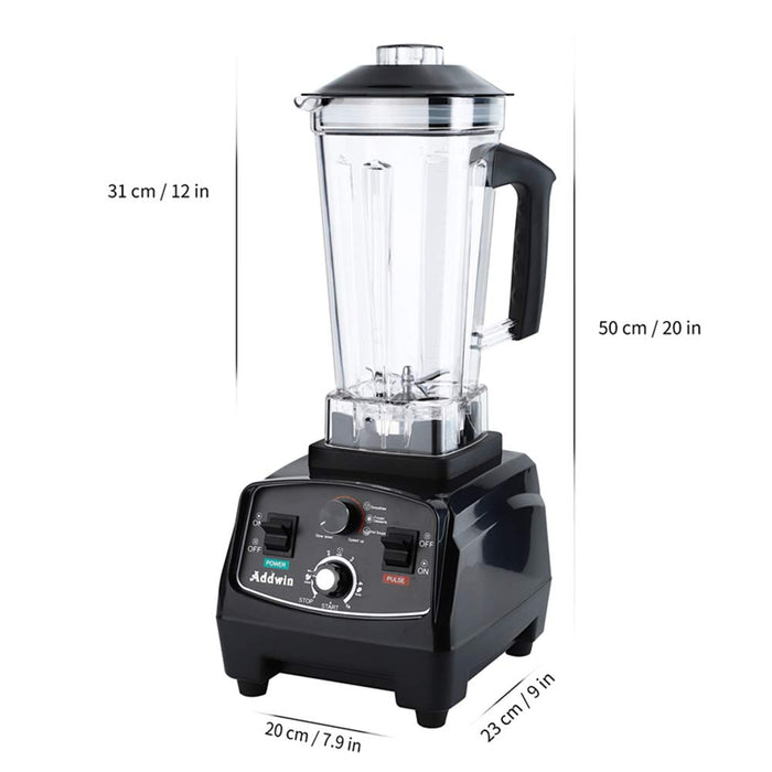 Profesjonalny blender blendera, blender do Smoothie High Witesse 2200W do koktajli mlecznych i koktajli, kruszarki do lodu, deser lodowy z timerem, 2 litry bez BPA