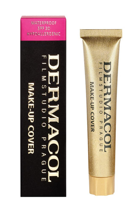 Dermacol Make-Up Cover – silnie kryjący, wodoodporny podkład z SPF 30, jasny beż 210, 30 G