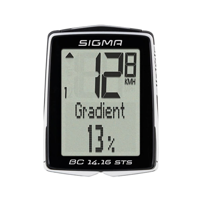 Sigma Sport komputer rowerowy BC 14.16 STS, 14 funkcji, wysokościomierz, bezprzewodowy licznik kolorów, czarny