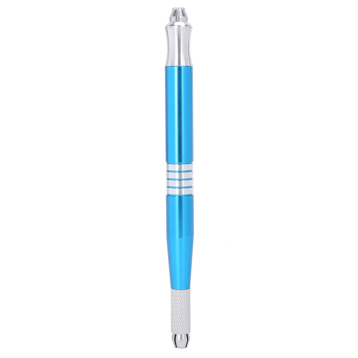 Ręczny Długopis Microblading, Pisak ze Stopu Aluminium do Makijażu Brwi z Podwójną Głowicą do Tatuażu(szczęśliwy długopis)
