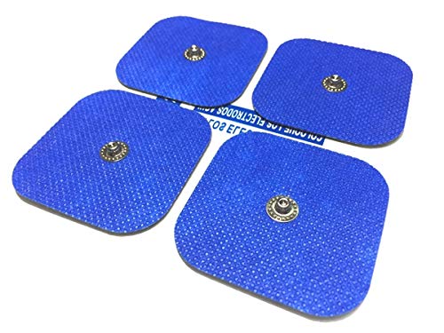 TENSPAD SILVER 8 elektrod ze srebrnym wzorem do Compex, 50 x 50 mm z 1 przyłączem SNAP