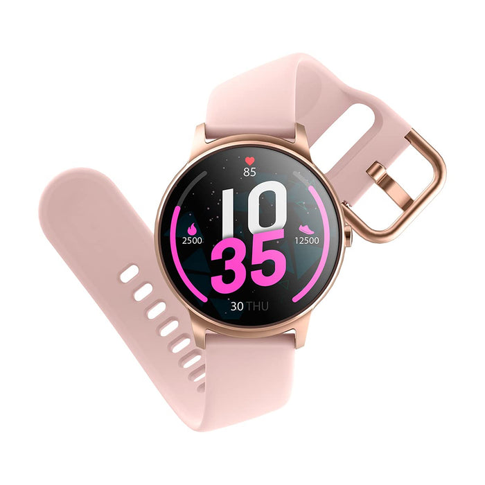 Forever smartwatch ForeVive 2 SB-330 inteligentny zegarek, dwie bransoletki, wodoodporność IP68, monitor aktywności, powiadomienia, menu j. polski (Różowe złoto)