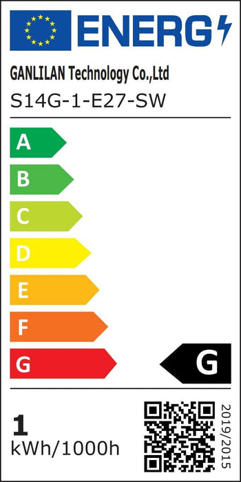 Lampy zewnętrzne, Genixgreen E27 żarówka LED ze śrubą Edisona, 1 W S14 ST45 LED żarnik zamiennik żarówki do łańcucha świetlnego, ciepła biel 2200 K, bursztynowe szkło odpowiada żarówce żarowej 10 W, nie można ściemniać, 6 sztuk
