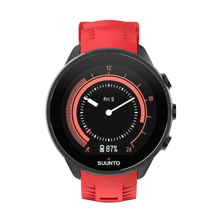 BarRan SUUNTO 9/Suunto 9 paski baro, 24 mm szybkoschnący miękki silikonowy pasek zastępczy do SUUNTO 9/Spartan Sport Wrist HR baro-czerwony