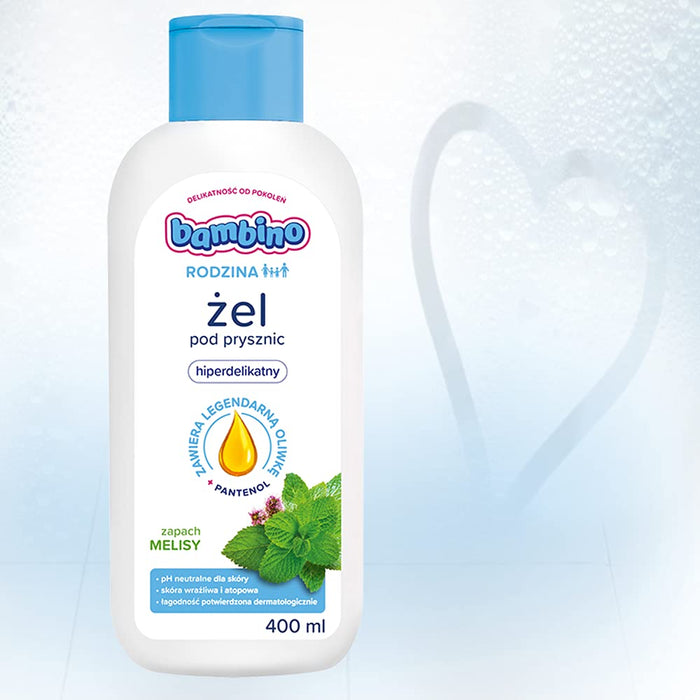 Bambino RODZINA Żel pod prysznic hiperdelikatny - zapach melisy 400 ml