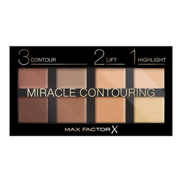 Max Factor Miracle Contouring Palette Universal 10 – paleta do konturowania i rozświetlaczy w jednym, do idealnego konturu twarzy, 1 x 30 g