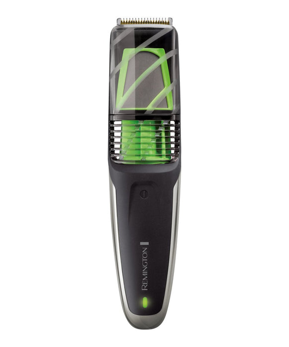 Remington trymer do brody, przechwytuje do 95% obciętych włosów, ostrza z powłoką tytanową, regulowany grzebień 2-18mm, łatwy w czyszczeniu, bezprzewodowy, nakładka 20-32mm, etui, Vacuum MB6850