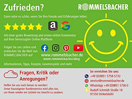 Rommelsbacher OP 700 Emilio elektryczna prasa olejowa, tworzywo sztuczne, czarna, srebrna