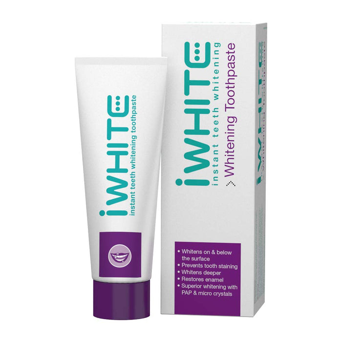 iWhite Instant wybielająca pasta do zębów, 75 ml - aktywne wybielanie zębów i usuwanie przebarwień - głęboka kuracja wybielająca dla naturalnie białego uśmiechu - codzienna ochrona szkliwa