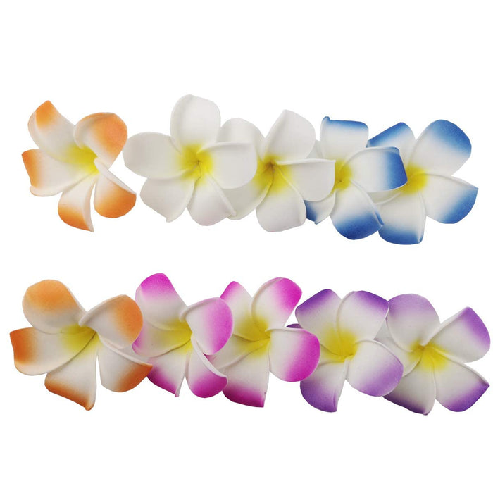 Piankowe spinki do włosów, Runaup Hawajska sztuczna plumeria pianka kwiat spinka do włosów na wesele plażę akcesoria do nakrycia głowy