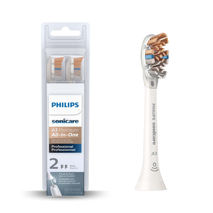 Philips Sonicare HX9092/10 Premium All-in-One główka szczoteczki do pełnej pielęgnacji, 2 szt, biała, HX9092/10, 30 g, 2 sztuki