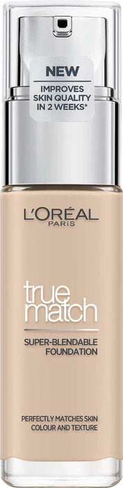 L'Oréal Paris True Match trwały podkład do twarzy w płynie, pielęgnujący z kwasem hialuronowym, SPF 17, 1.R/1.C Rose Ivory, 30 ml